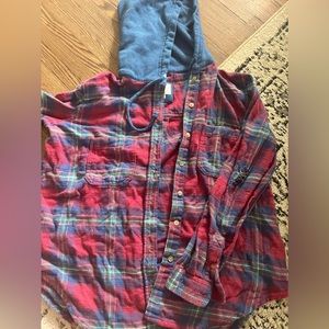 American eagle hooded flannel